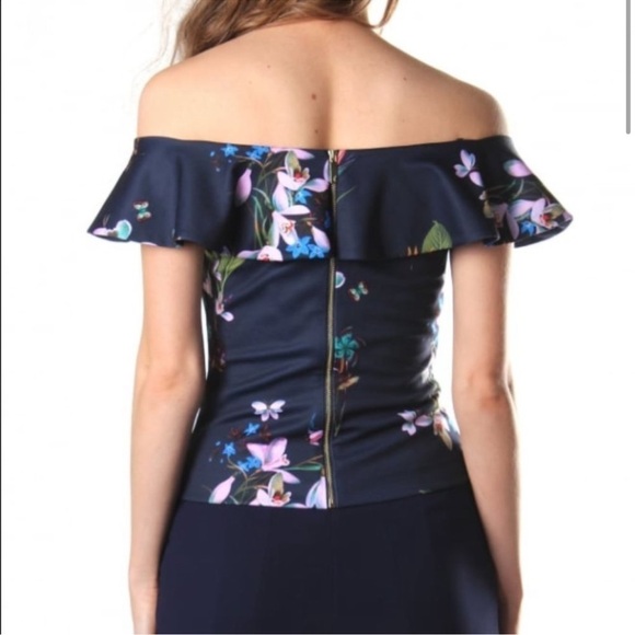 Ted Baker London Imygen Navy Floral Tank Size 2/S/4-6US - Picture 2 of 10